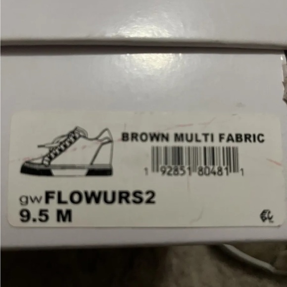 Guess Brown Multi Fabric Women's Flowurs Wedge Sneakers 9.5 Fashion Comfortable - Picture 5 of 8